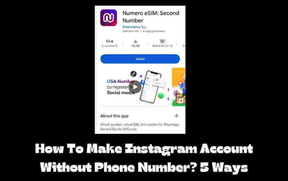 How To Make Instagram Account Without Phone Number