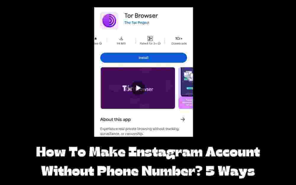 How To Make Instagram Account Without Phone Number