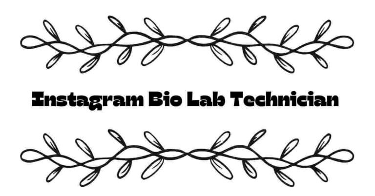 Instagram Bio Lab Technician